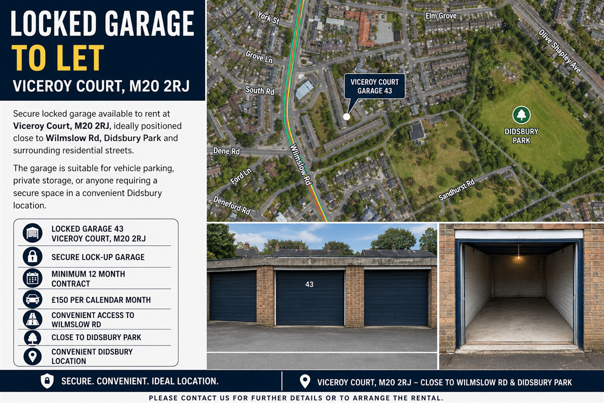Car Parking for rent in Manchester. From Property Market Hub